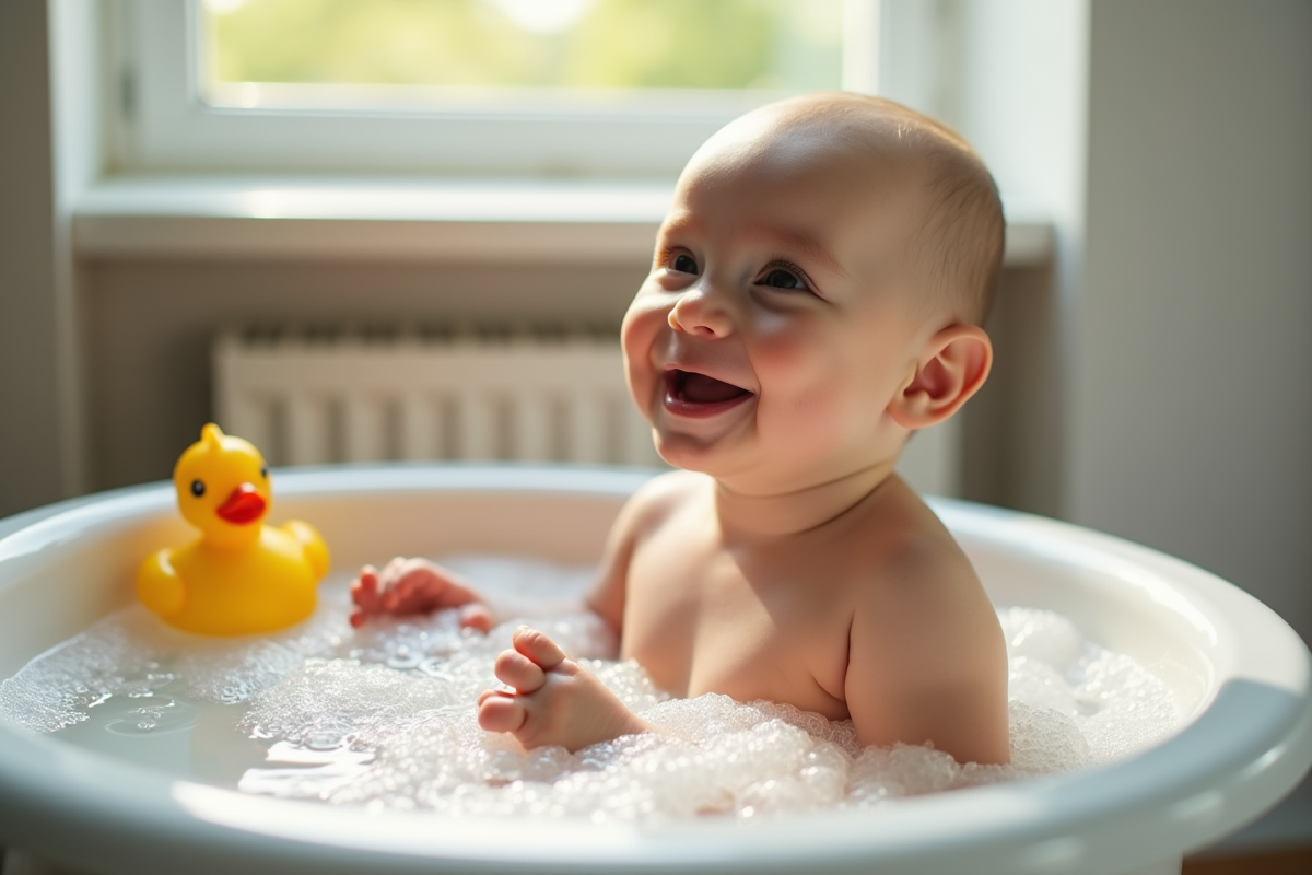 bébé bain
