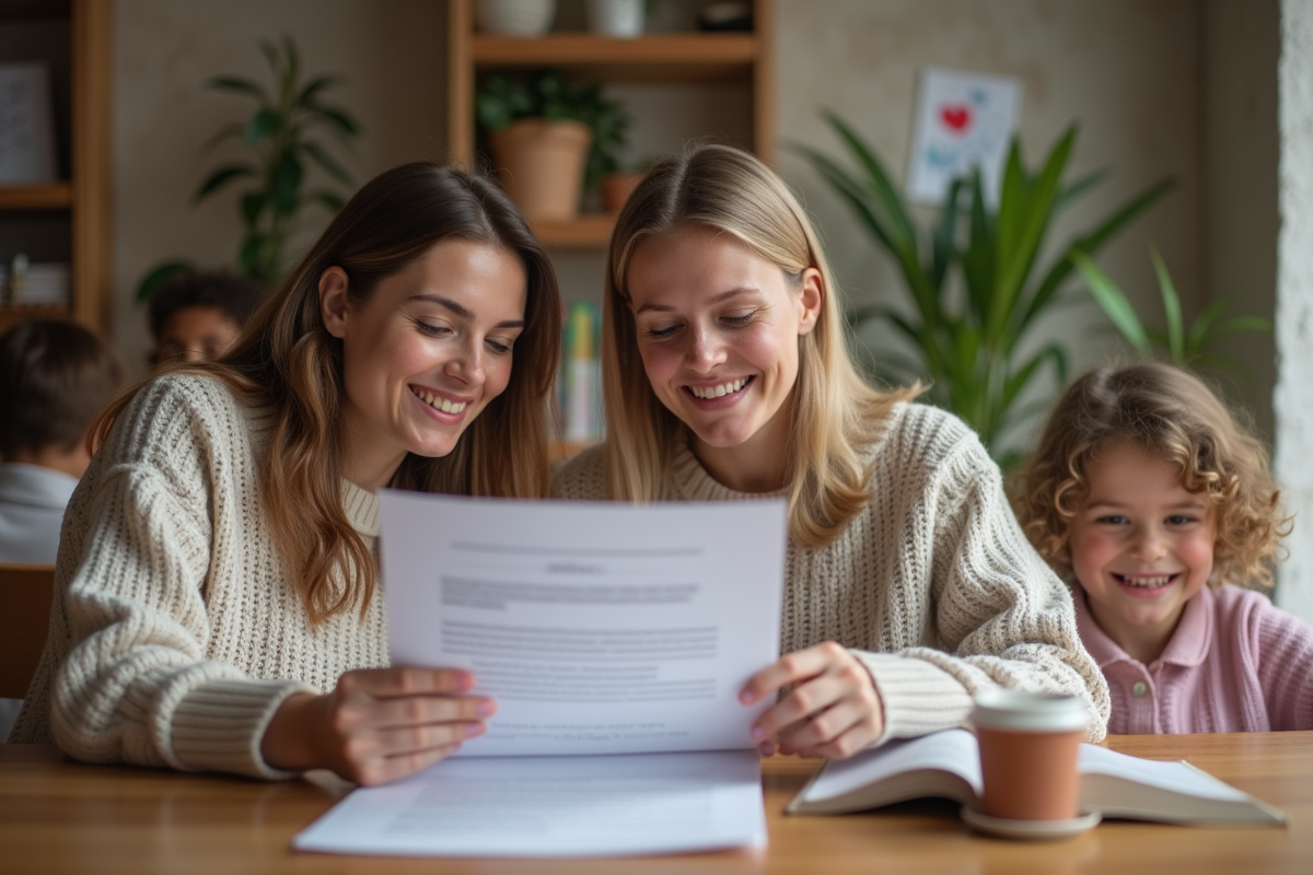 Mères discutant autour d