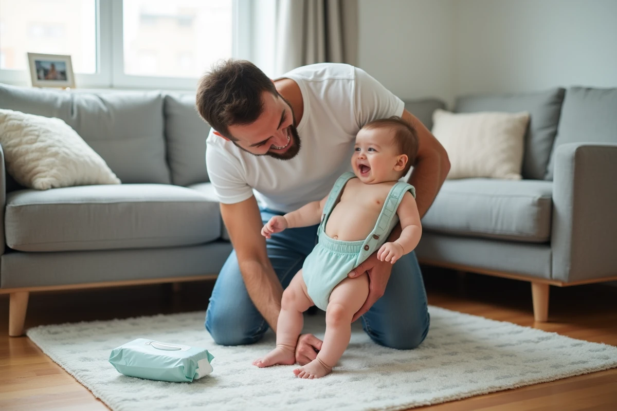 Papa joue avec sa fille lors d